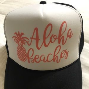New Aloha beaches trucker hat.. one size